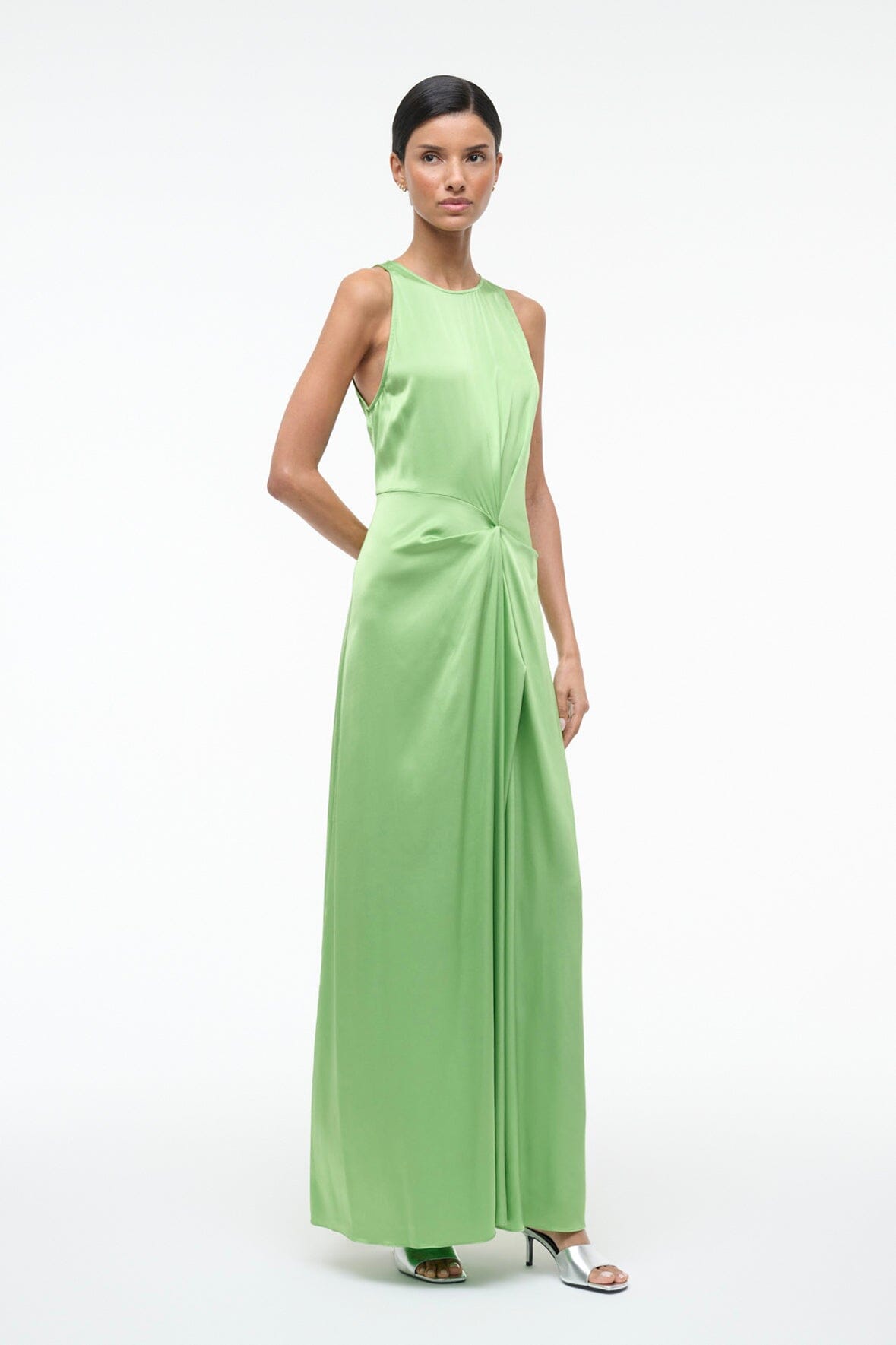STAUD Dresses|Clothing Jaelyn Silk Dress Sprout