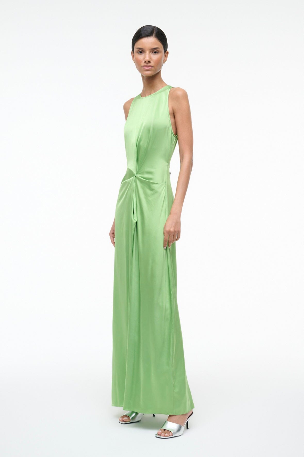 STAUD Dresses|Clothing Jaelyn Silk Dress Sprout