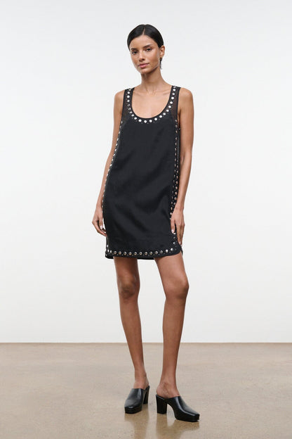 STAUD Dresses|Clothing|New In Cara Dress Black Studs
