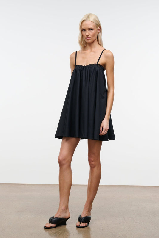STAUD Dresses|Clothing|New In Cecily Mini Dress Black Babydoll Dress