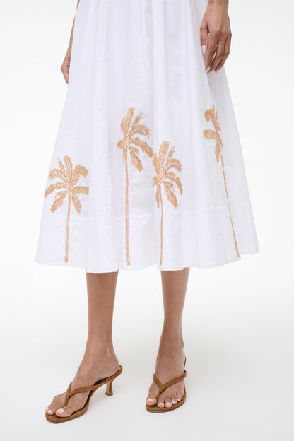 STAUD Dresses|Sale Wells Dress White Embroidery 1