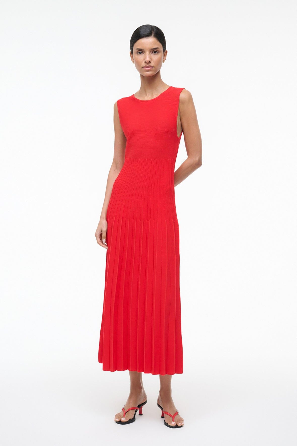 STAUD Dresses|Sale Elyse Dress Red Rose