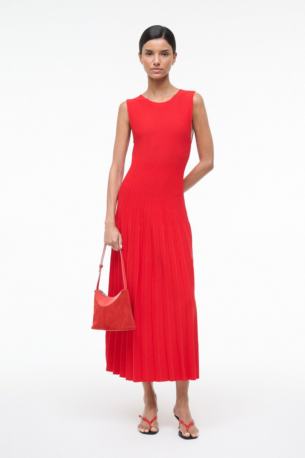 STAUD Dresses|Sale Elyse Dress Red Rose