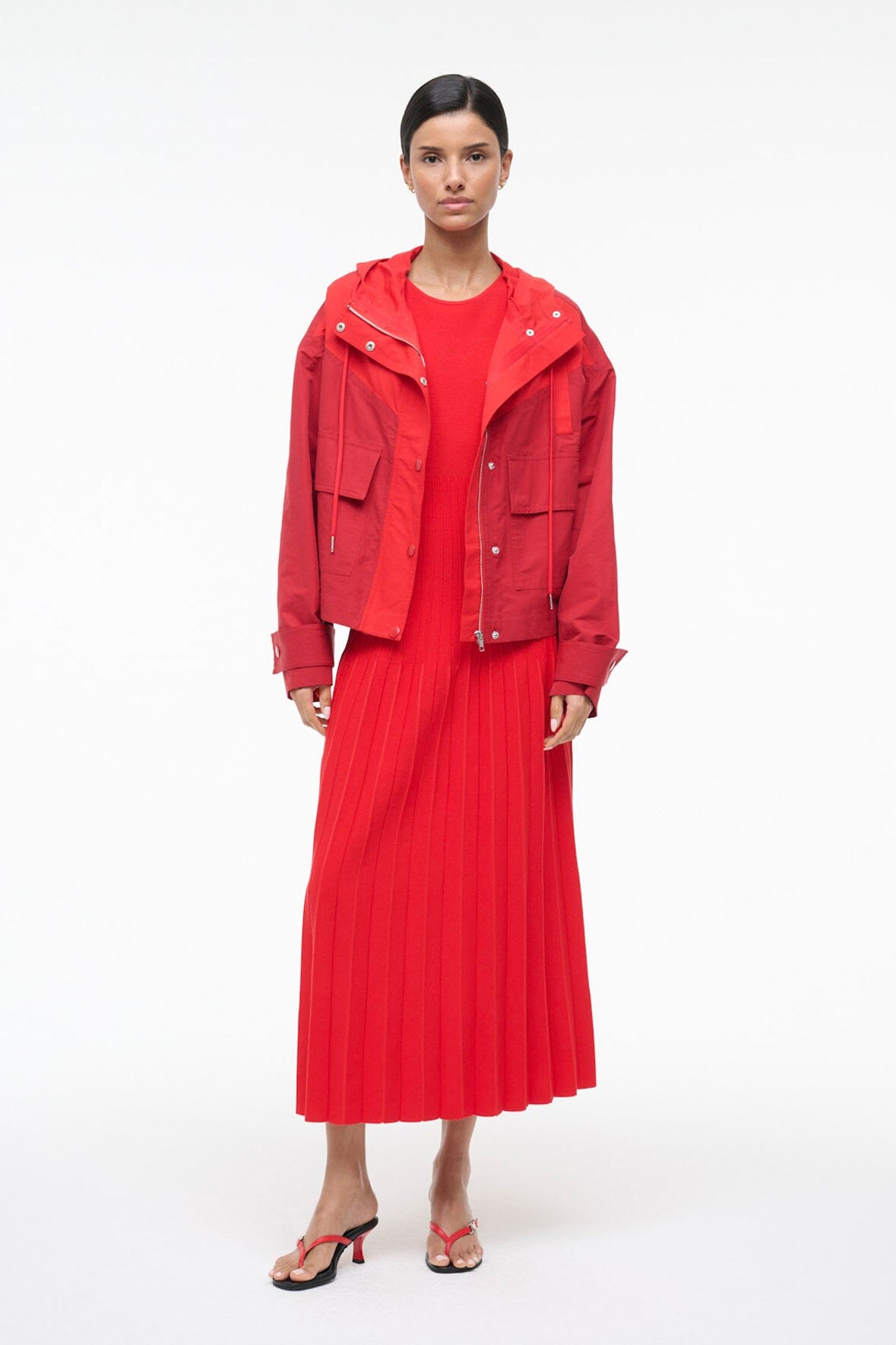 STAUD Dresses|Sale Elyse Dress Red Rose