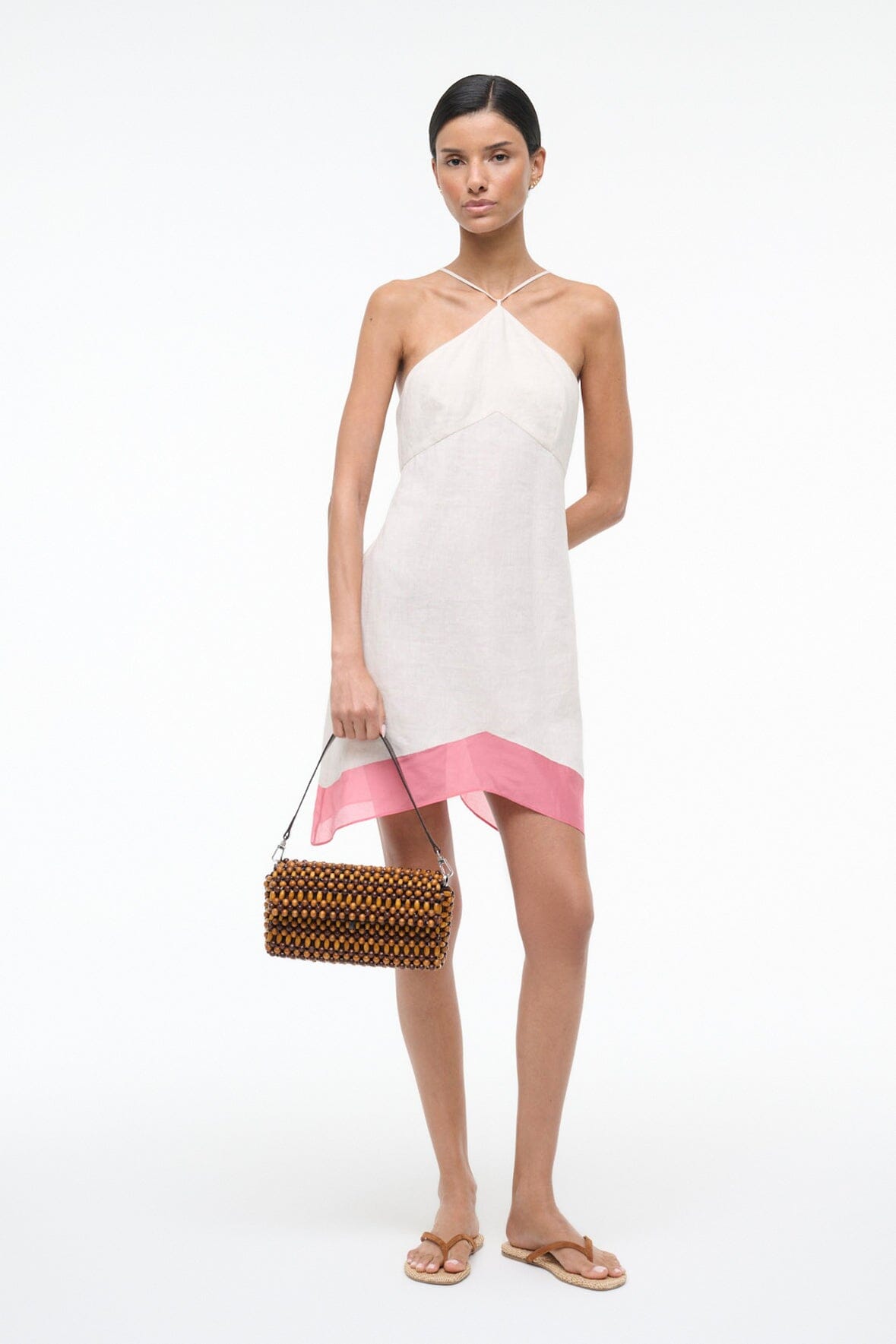 STAUD Dresses|Sale Oro Linen Dress Blush Canyon