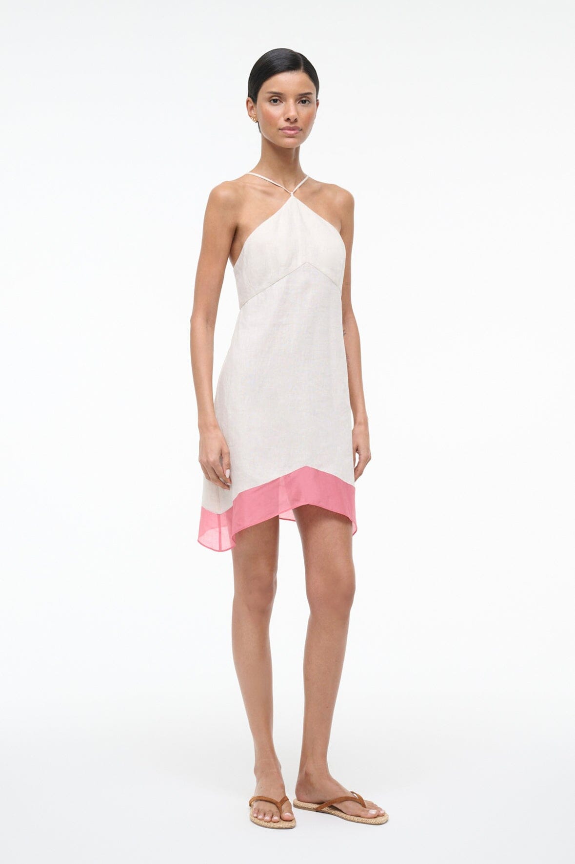 STAUD Dresses|Sale Oro Linen Dress Blush Canyon