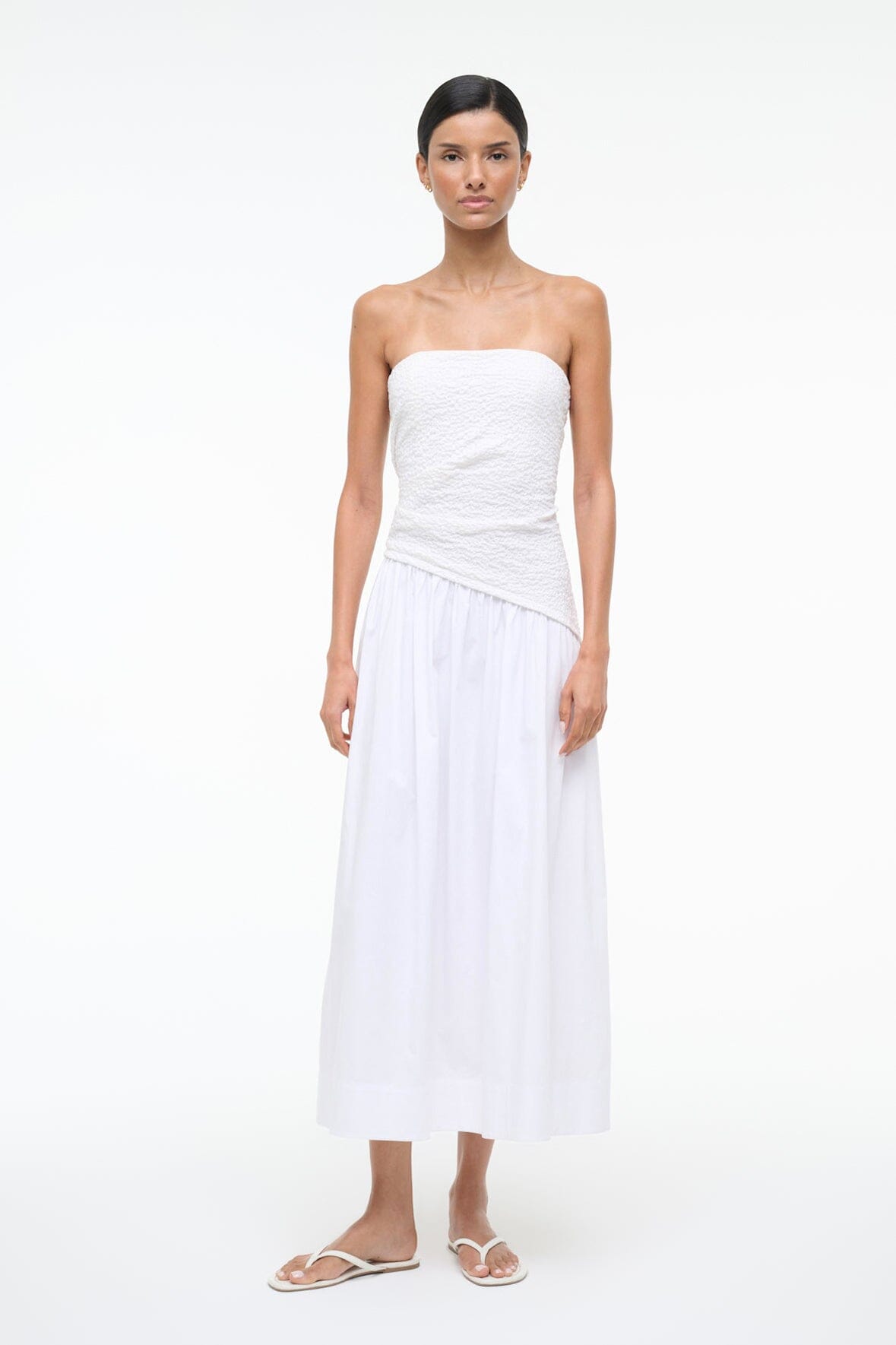 STAUD Dresses|Sale Nia Dress White