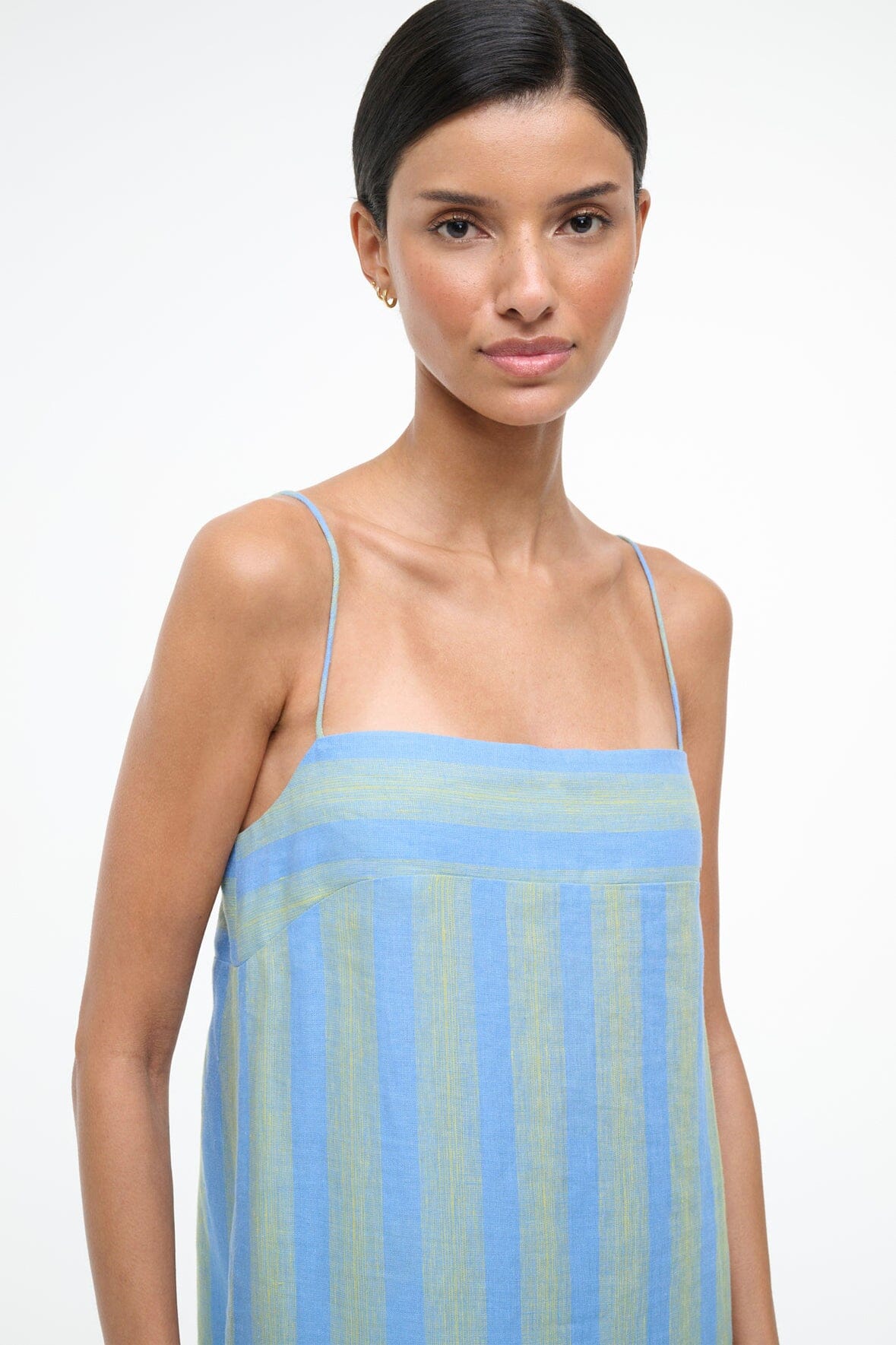 STAUD Dresses|Sale Laura Linen Dress Seaport Stripe