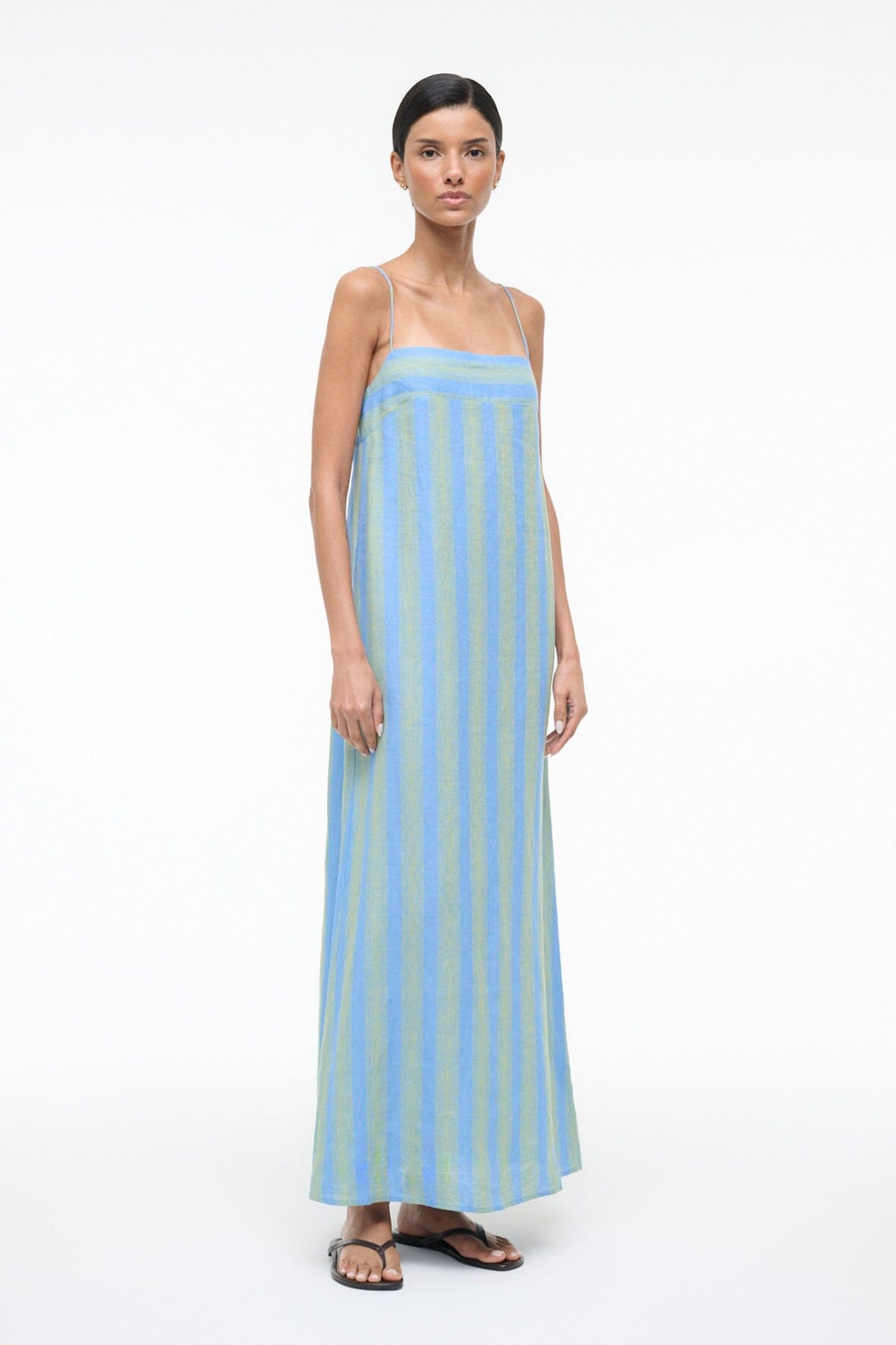 STAUD Dresses|Sale Laura Linen Dress Seaport Stripe