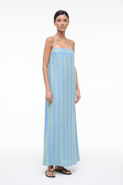 STAUD Dresses|Sale Laura Linen Dress Seaport Stripe