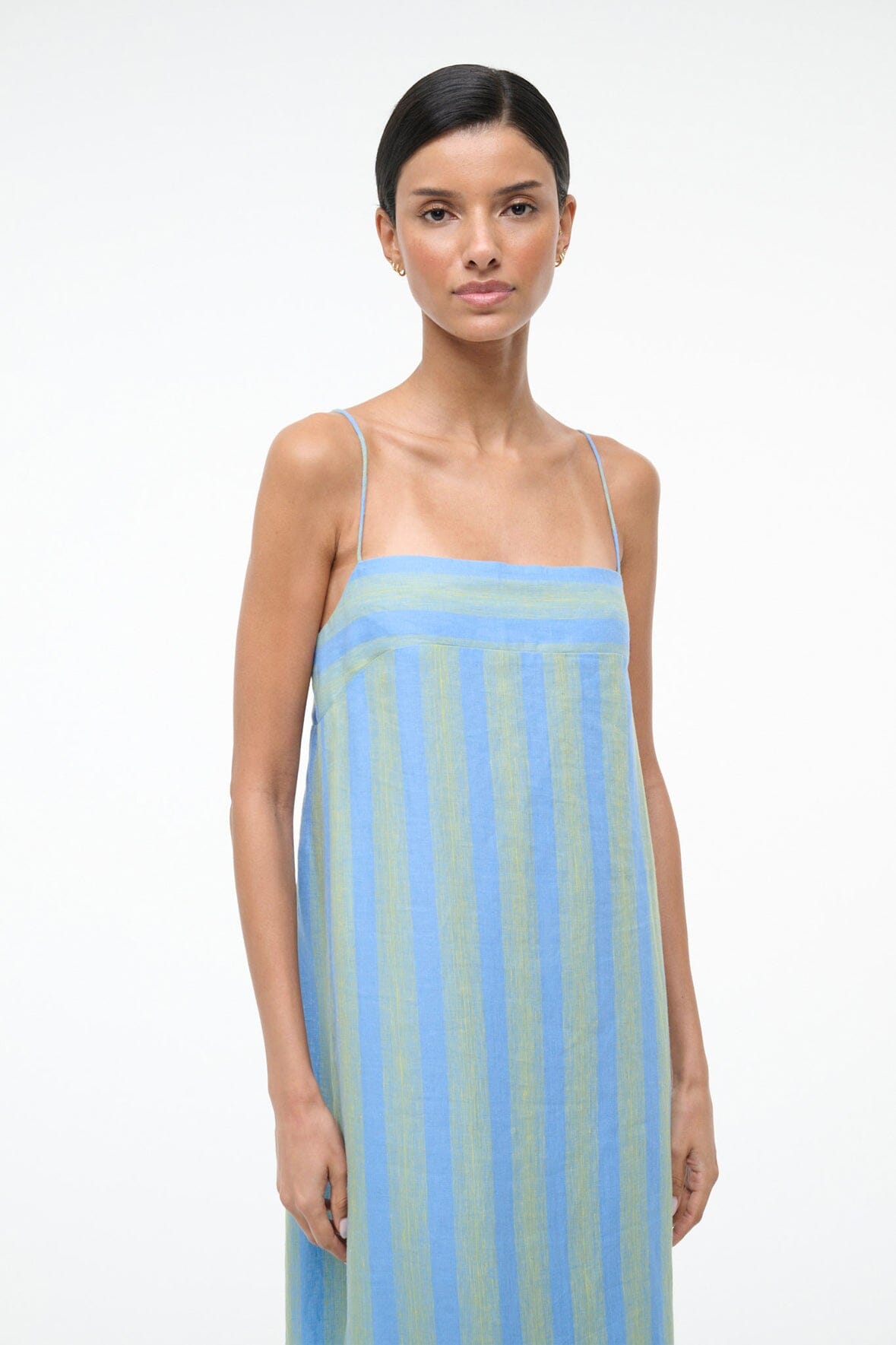 STAUD Dresses|Sale Laura Linen Dress Seaport Stripe