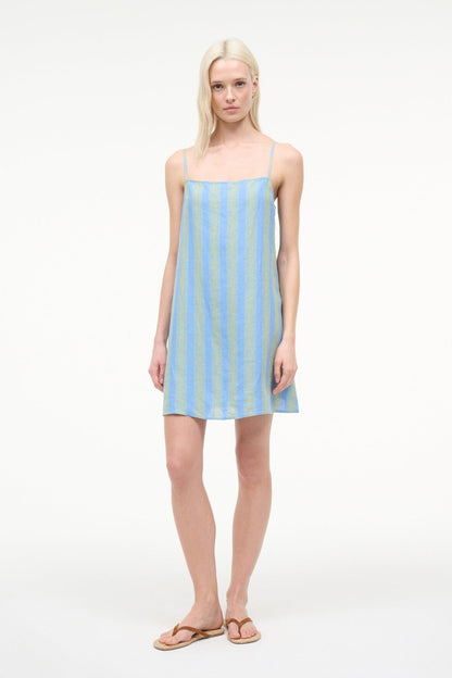 STAUD Dresses|Sale Laura Linen Mini Dress Seaport Stripe