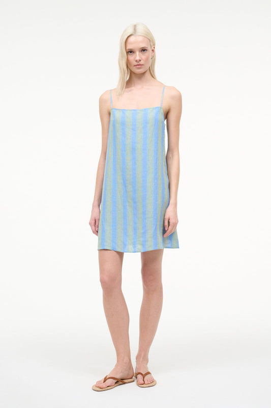 STAUD Dresses|Sale Laura Linen Mini Dress Seaport Stripe