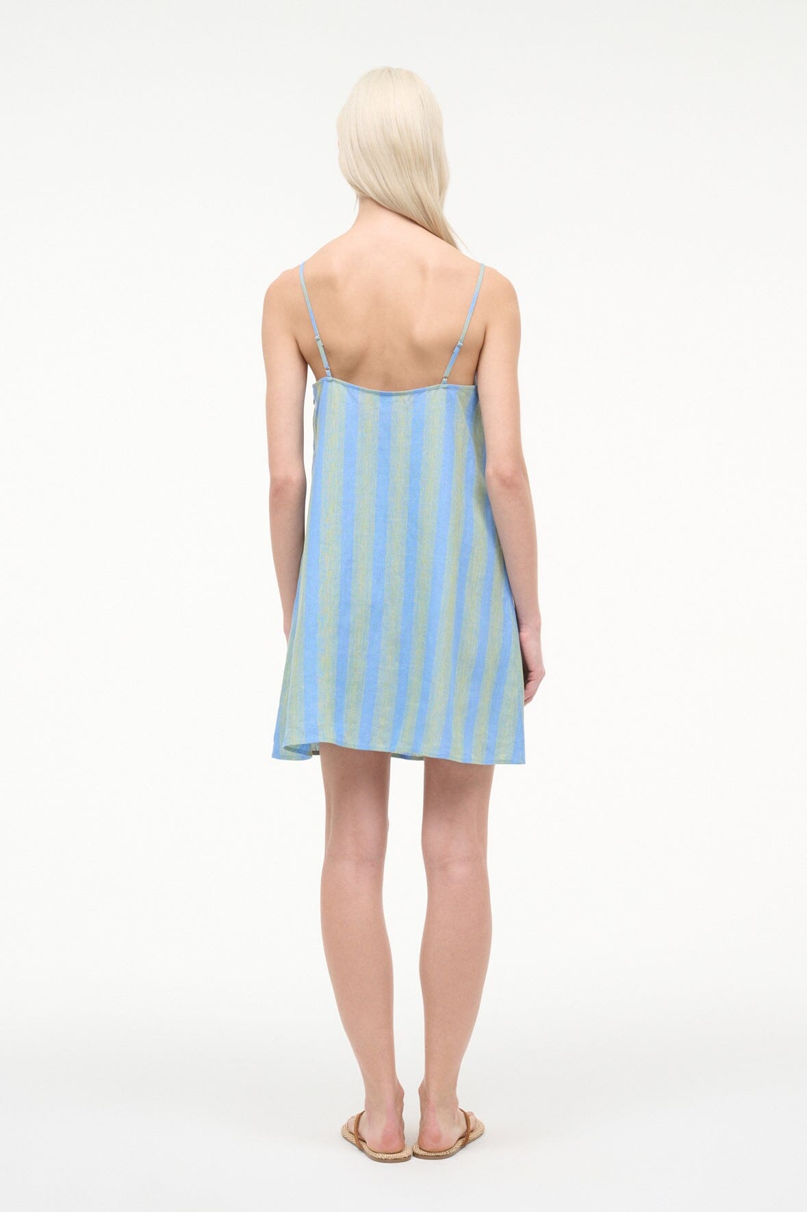 STAUD Dresses|Sale Laura Linen Mini Dress Seaport Stripe