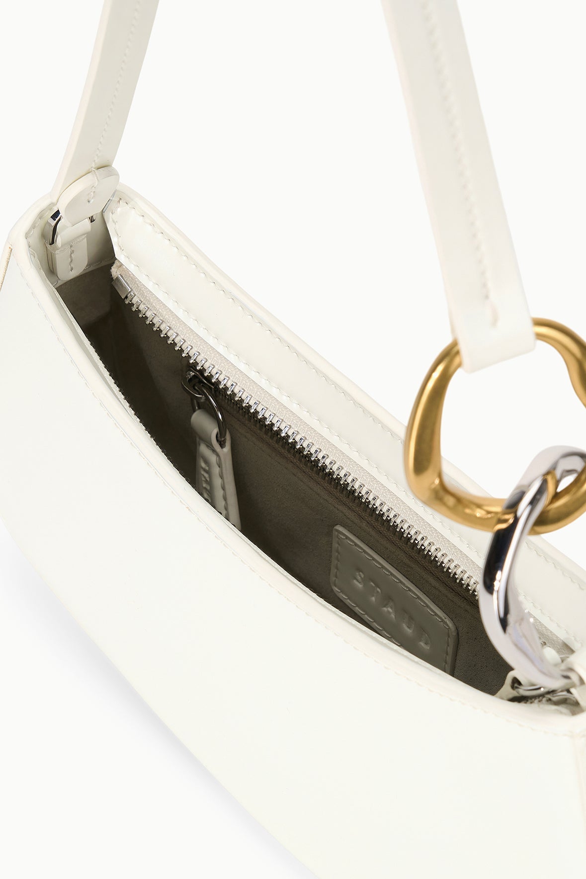 STAUD Dresses|Handbags Ollie Bag Paper White Leather Mini Shoulder Bag - Staud