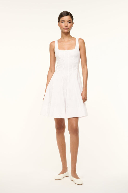 STAUD Dresses|Clothing Mini Wells Dress White
