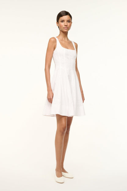 STAUD Dresses|Clothing Mini Wells Dress White