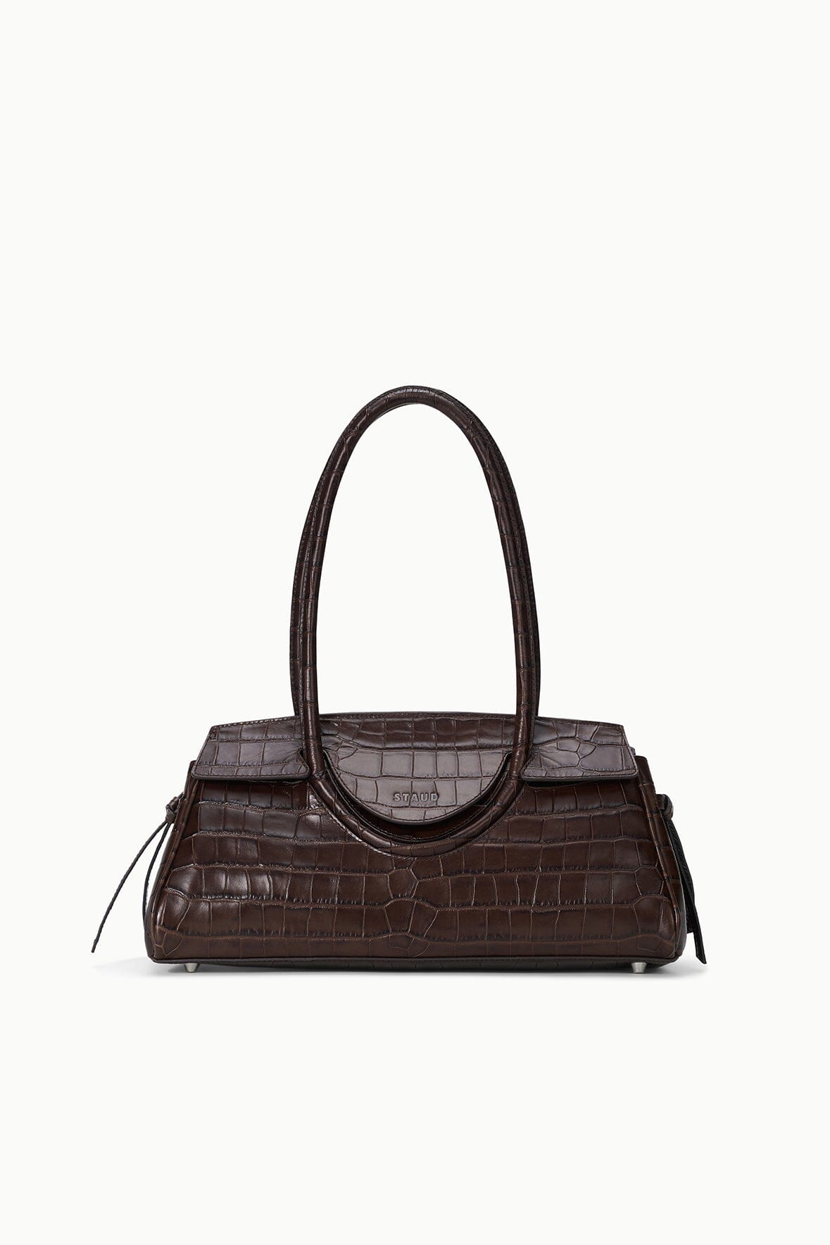 STAUD Handbags Maude Shoulder Bag Espresso Croco
