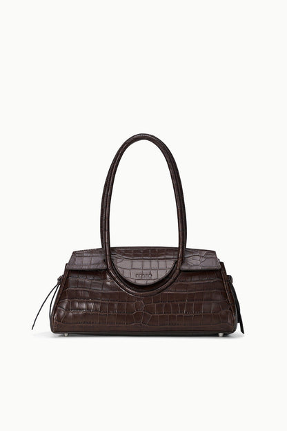 STAUD Handbags Maude Shoulder Bag Espresso Croco
