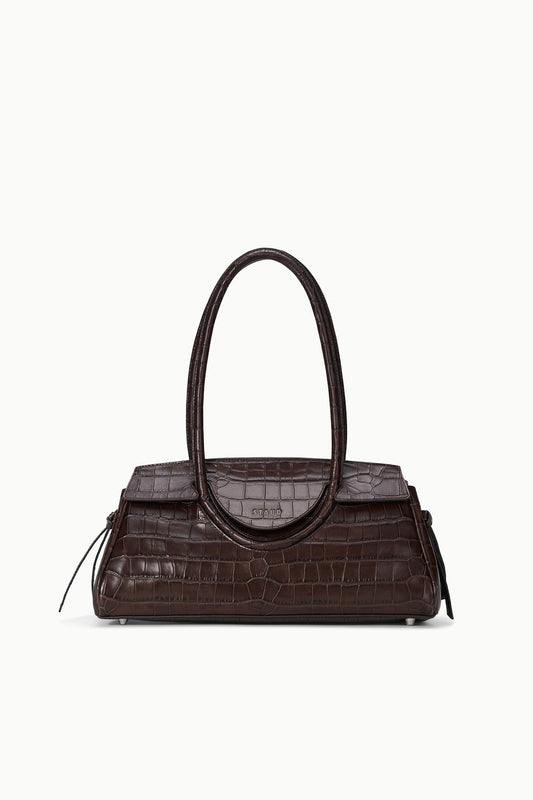 STAUD Handbags Maude Shoulder Bag Espresso Croco