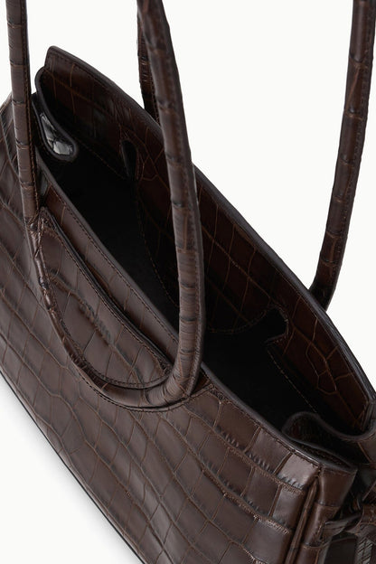 STAUD Handbags Maude Shoulder Bag Espresso Croco
