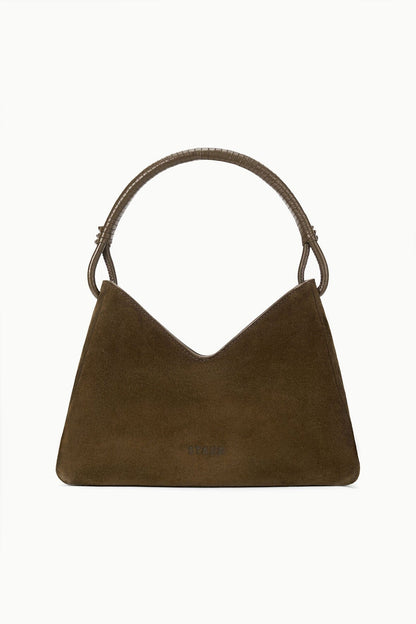 STAUD Handbags Valerie Shoulder Bag Truffle Suede