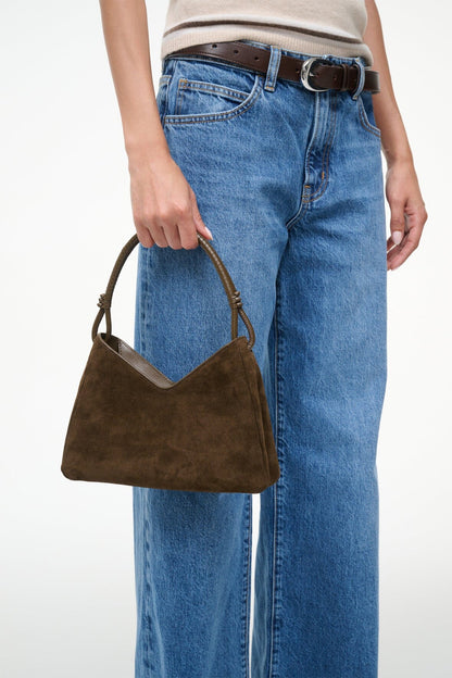 STAUD Handbags Valerie Shoulder Bag Truffle Suede