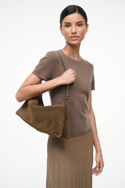 STAUD Handbags Wally Shoulder Bag Truffle Suede
