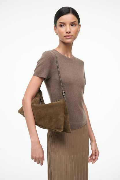 STAUD Handbags Wally Shoulder Bag Truffle Suede