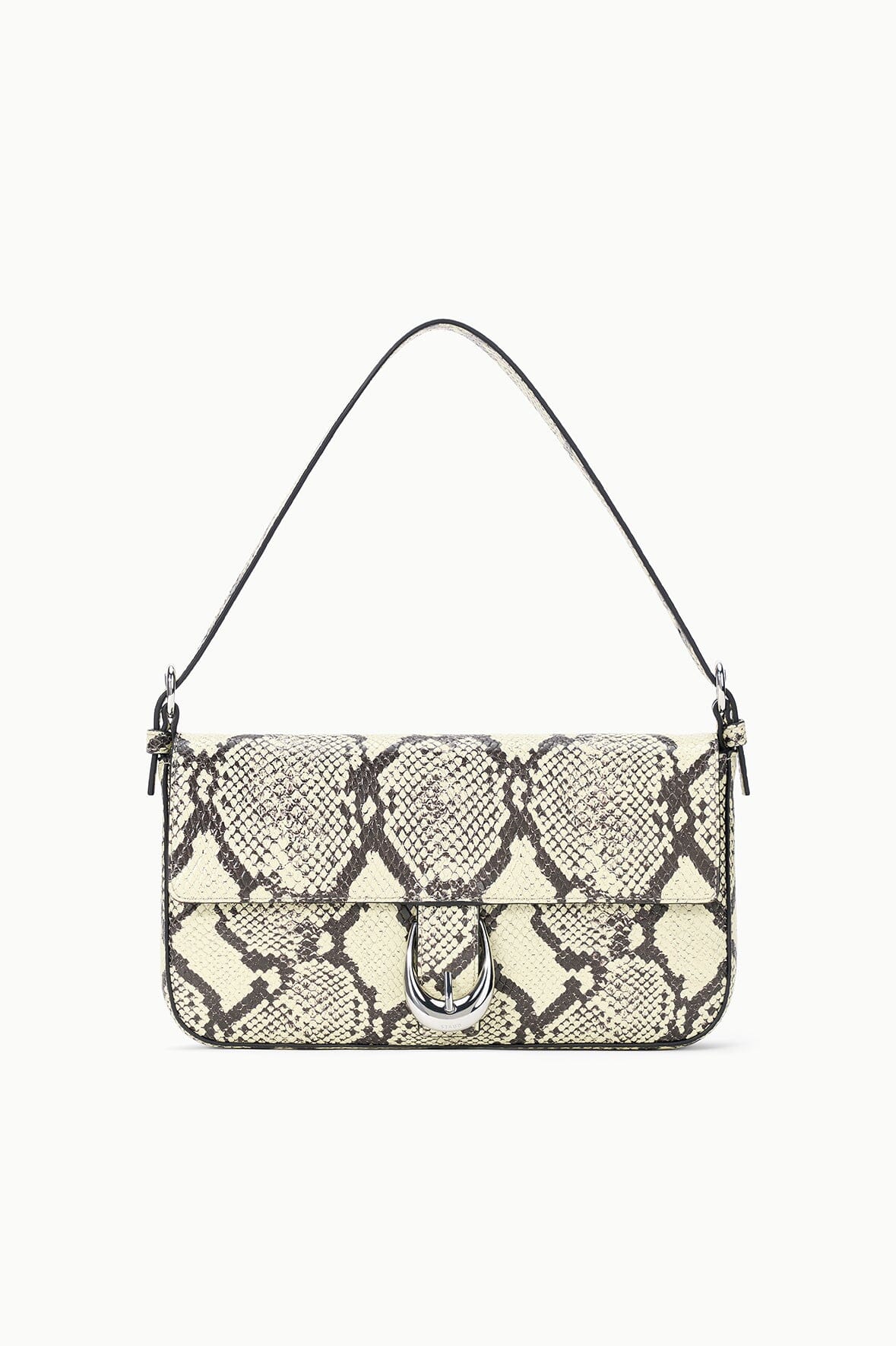STAUD Handbags Harlow Bag White Snake