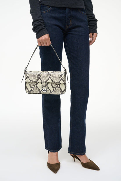 STAUD Handbags Harlow Bag White Snake