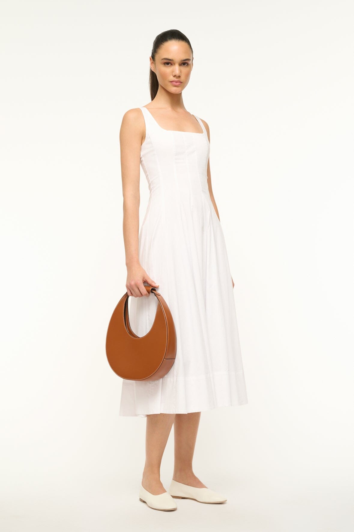 STAUD Handbags Moon Bag - Saddle