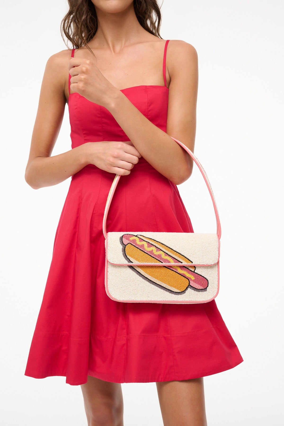 STAUD Handbags Tommy Beaded Bag Dog Days