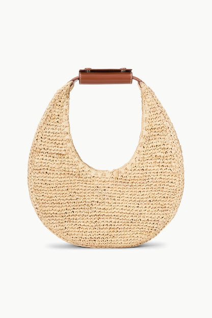 STAUD Handbags Moon Raffia Bag Natural Tan