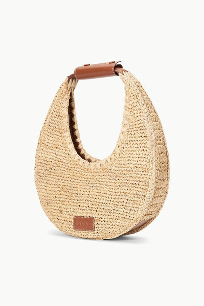 STAUD Handbags Moon Raffia Bag Natural Tan