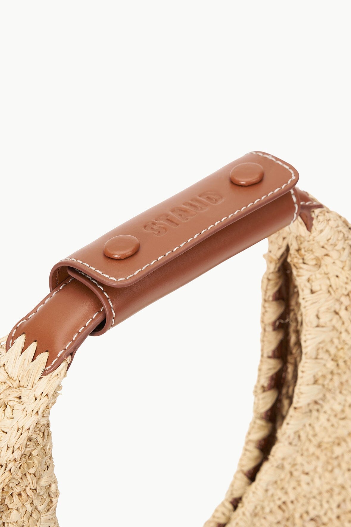 STAUD Handbags Moon Raffia Bag Natural Tan