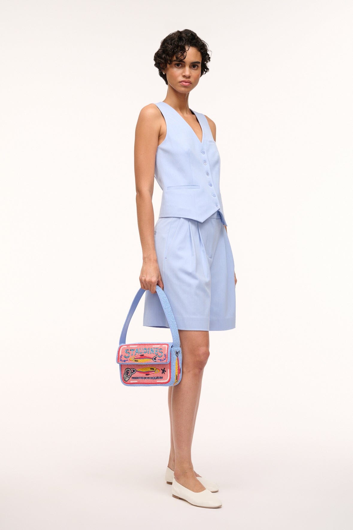 STAUD Handbags Tommy Beaded Bag Staudines Pink
