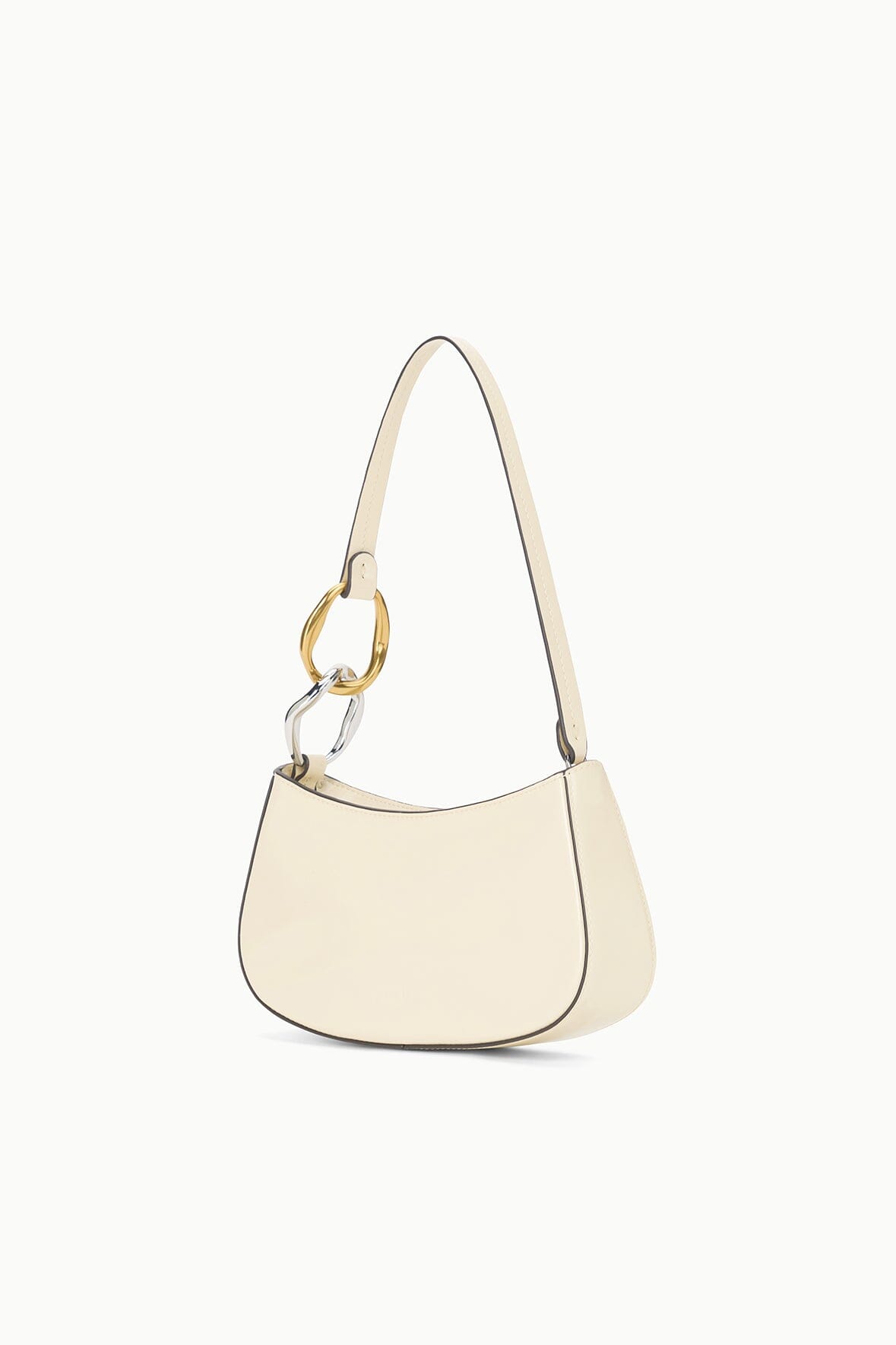 STAUD Handbags Ollie Bag Cream Leather Mini Shoulder Bag - Staud