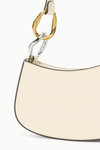 STAUD Handbags Ollie Bag Cream Leather Mini Shoulder Bag - Staud