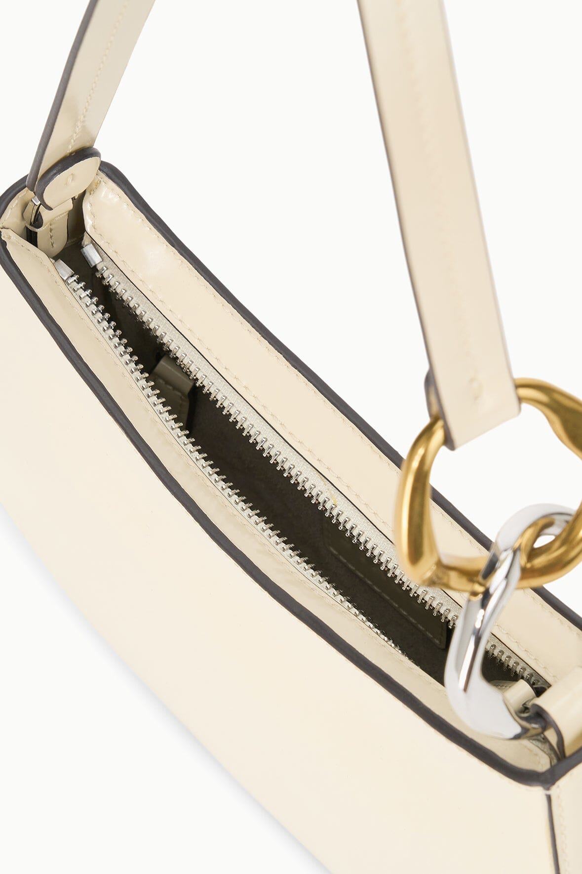 STAUD Handbags Ollie Bag Cream Leather Mini Shoulder Bag - Staud