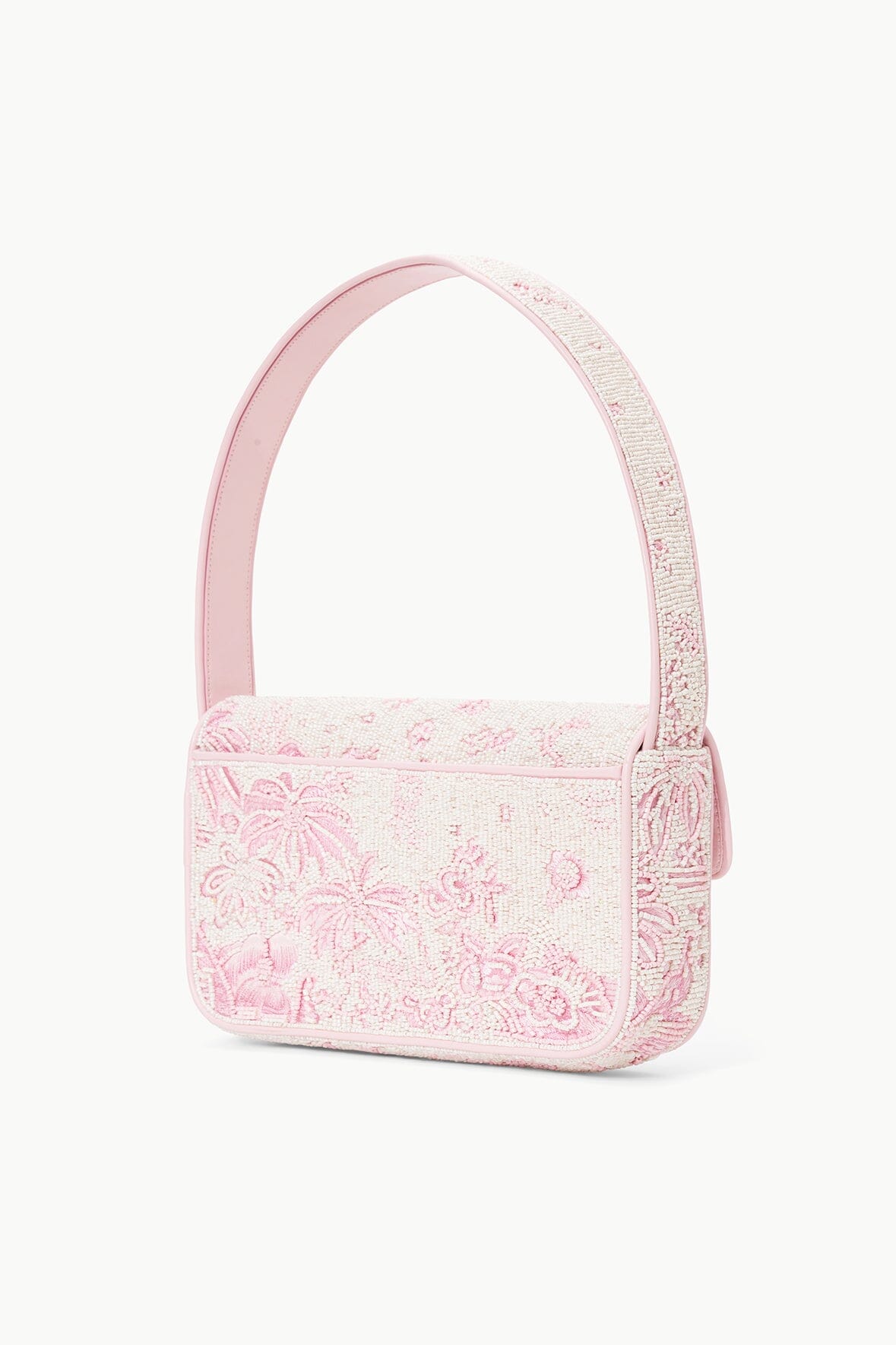 STAUD Handbags Tommy Bag Ivory Cherry Blossom Toile