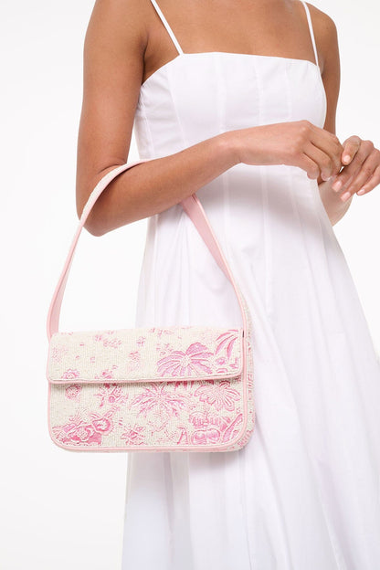 STAUD Handbags Tommy Bag Ivory Cherry Blossom Toile