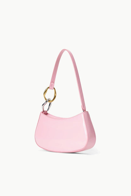 STAUD Handbags Ollie Bag Cherry Blossom Pink Leather Shoulder Bag - Staud