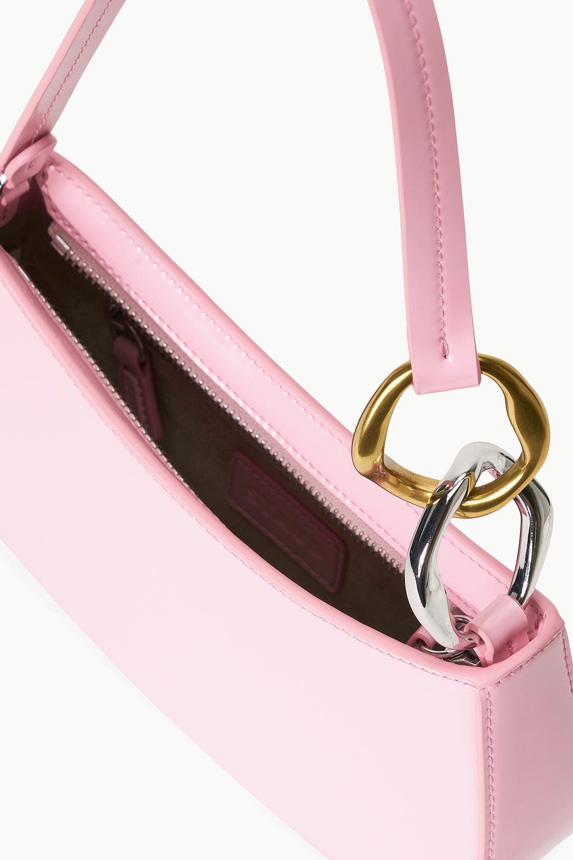 STAUD Handbags Ollie Bag Cherry Blossom Pink Leather Shoulder Bag - Staud