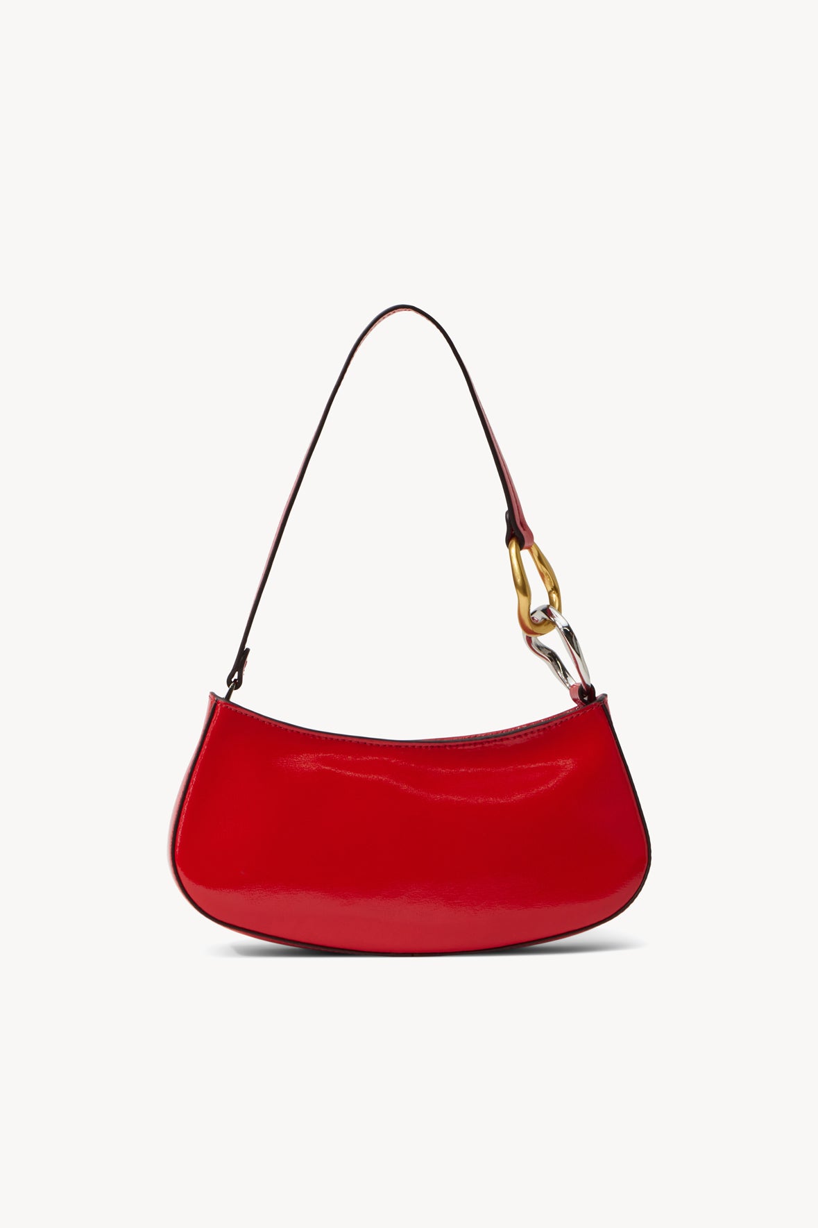 STAUD Handbags Ollie Bag Cherry Red Leather Mini Shoulder Bag - Staud