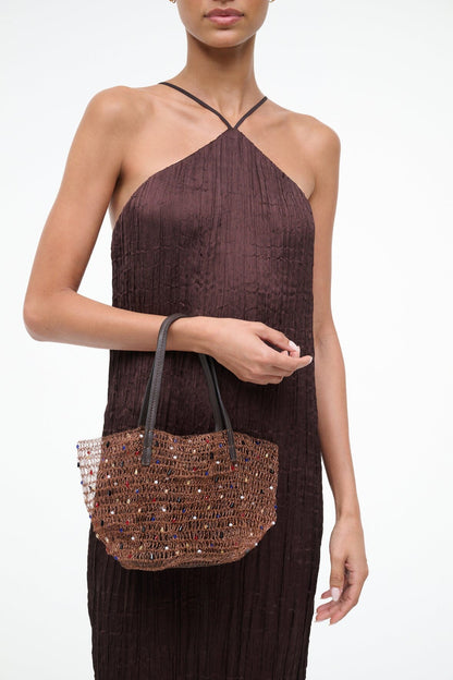 STAUD Handbags Jewel Bucket Bag Multi Color Beads