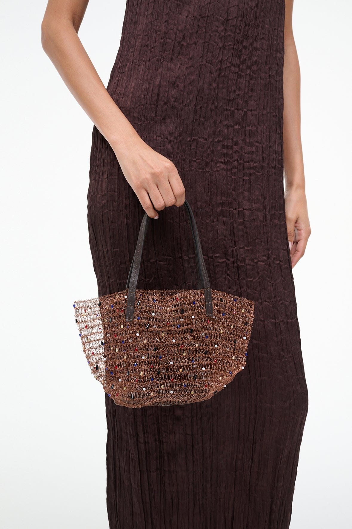 STAUD Handbags Jewel Bucket Bag Multi Color Beads
