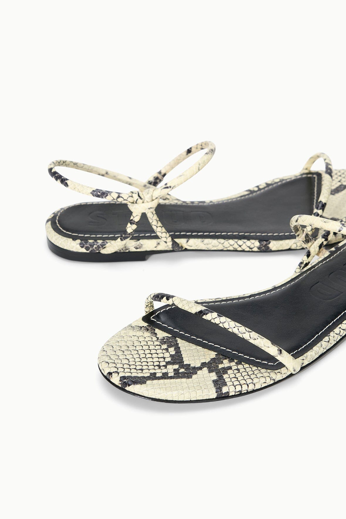 STAUD Shoes Laurel Sandal White Snake