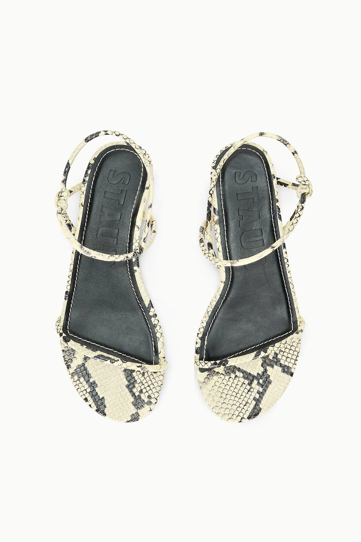 STAUD Shoes Laurel Sandal White Snake