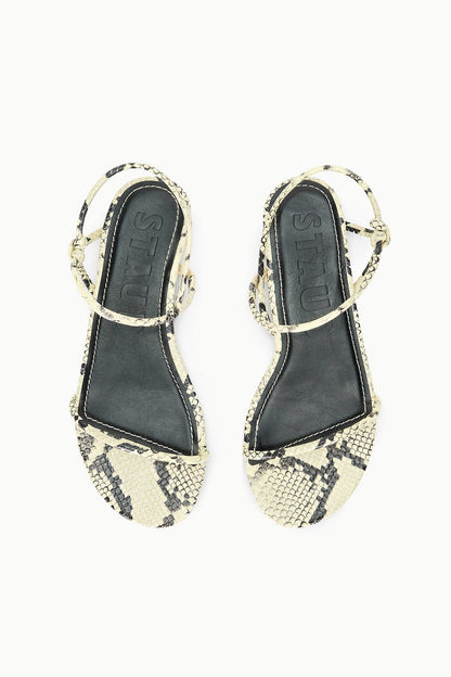 STAUD Shoes Laurel Sandal White Snake
